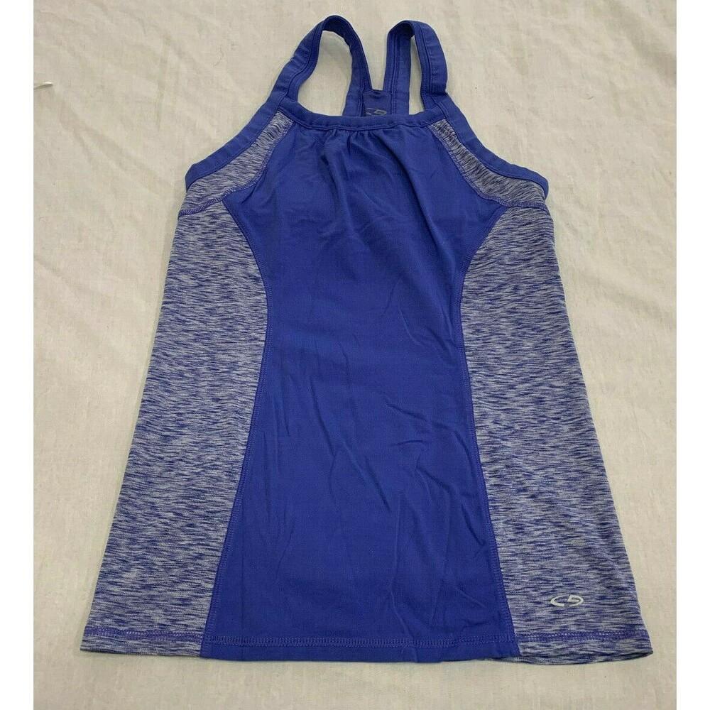 CHAMPION DUO DRY WOMENS ATHLETIC SLEEVELESS TANK TOP WITH BUILT BRA SHIRT SIZE M